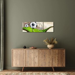 Obraz - Boisko do piłki nożnej (z zegarem) (90x30 cm)