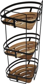 Narożna półka pod prysznic BLACKACIA, bez wiercenia, 23,5 x 19,5 x 55 cm