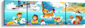 Obraz - Dzień na plaży (170x50 cm)