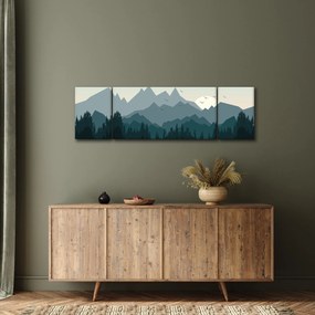 Obraz - Góry oczami grafika (170x50 cm)