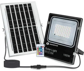 Aigostar - LED RGB Ściemnialny naświetlacz solarny LED/100W/3,2V IP66 + pilot