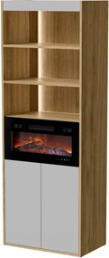 Witryna do salonu Biranto EF 60 2D z kominkiem
