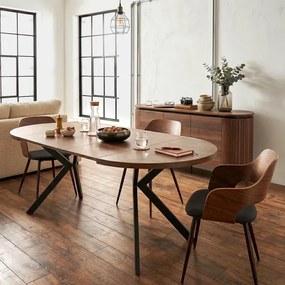 Stół Okrągły Rozkładany LUKAS 100-250 cm Dąb Rustykalny Nowoczesny Loft