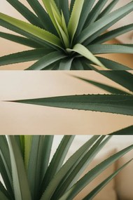 Agawa Sztuczna Roślina w Doniczce Aloes 120 cm Nowoczesna Dekoracja Do Domu i Biura o Realistycznych Zielonych Liściach