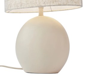 Lampa stołowa Japandi beżowa z lnianym abażurem - TimoJapandi Oswietlenie wewnetrzne
