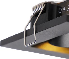 Zestaw 10 czarnych wpuszczanych reflektorów regulowanych - Qure