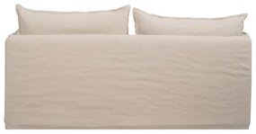 Kremowa lniana sofa 180 cm – Ixia
