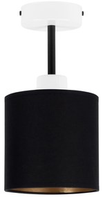 Lampa sufitowa biała jednopunktowy spot z czarnym abażurem C-1010WE-SC