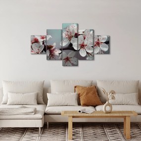Obraz kwiatu - czerwony (125x70 cm)