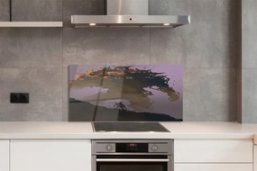 Panel szklany do Kuchni Mroczna Postać o Wielu Głowach