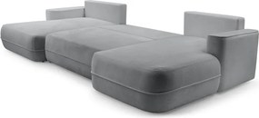 Narożnik FUEGO XL wolnostojący układ U z funkcją spania w tkaninie Bubble 06 DomoHome