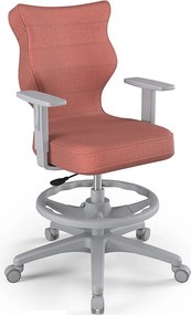 Obrotowe krzesło młodzieżowe Duo Grey rozmiar 6 (159-188 cm) z podnóżkiem