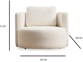 Kremowe krzesło skrzydłowe Asos