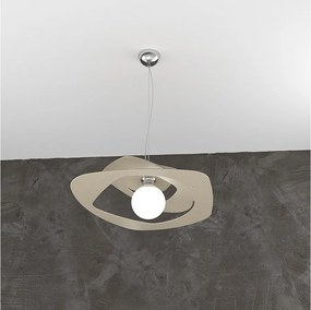 Nowoczesna lampa wisząca Warped Sand, 1 żarówka, średnica 50 cm, gniazdo E27, geometryczny wzór