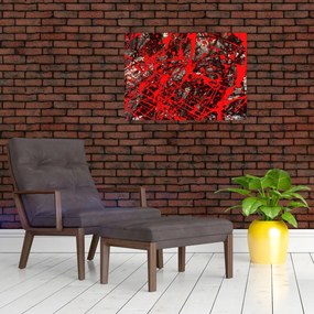 Obraz na szkle - Ekspresyjna abstrakcja (70x50 cm)