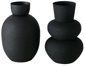 Czarny wazon metalowy MAYNAR, 17 cm