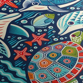 Obraz – Rysowane zwierzęta wodne (125x70 cm)