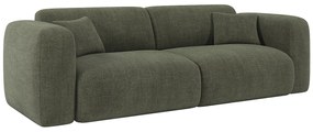 Kanapa 4-osobowa rozkładana z zielonej tkaniny melanżowej POGNI od Maison Céphy