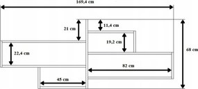 Kaszmirowa geometryczna designerska półka na ścianę W1-D45
