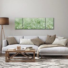 Obraz - Poranna rosa na źdźbłach trawy (170x50 cm)