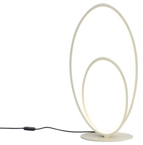 Designerska lampa stołowa beżowa z wbudowaną diodą LED z 3-stopniową regulacją jasności - BoomerangDesignerski Oswietlenie wewnetrzne