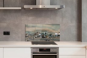 Szklany Panel Tekstura Kropli w Zbliżeniu