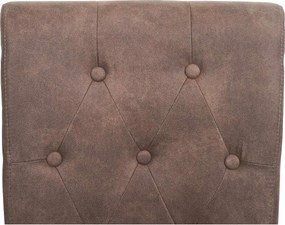 Krzesło do jadalni Chesterfield 2 (zestaw 6 sztuk),  tkanina/materiał brązowy, ciemne nogi