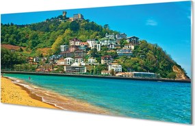 Szkło do Kuchni na Ścianę Plaża u Podnóża Szczytów