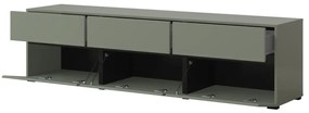 Szafka RTV CROSS 3K3S 180cm zielona/czarna HELVETIA