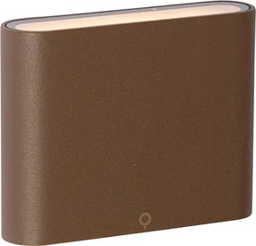 Nowoczesna lampa ścienna zewnętrzna rdzawo-brązowa 11,5 cm z LED IP65 - Batt