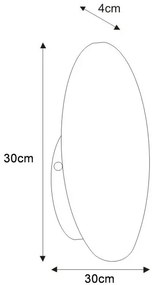 Czarny nowoczesny kinkiet metalowe koło 30 cm - A795 G8-T71