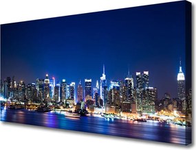 Obraz canvas na ścianę Wieczorne Światła Miasta