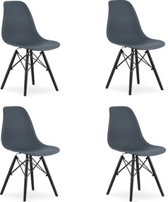 Krzesło Valora OSAKA z ciemnoszarymi nogami do salonu x4