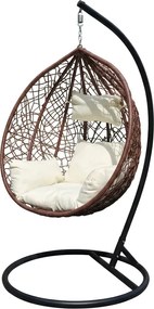 Brązowe wiszące krzesło KOKON