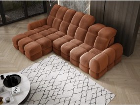 Narożnik TOLLO MINI S Lewostronny Elektryczna regulacja Salvador 08 kolor Pomarańczowy WERSAL