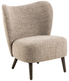 Beżowy fotel z materiału bouclé Elmont – Actona