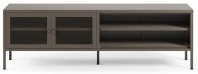 Szara metalowa szafka pod TV 160x50x35 cm Fayna – Marckeric