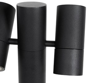 Zewnetrzna Stojąca lampa ogrodowa czarna 50 cm 2-światłowa regulowana - Duo Nowoczesny Oswietlenie zewnetrzne