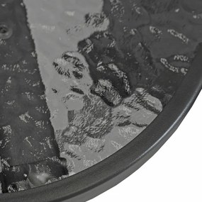 Zestaw Mebli Ogrodowych NEBRASKA Szary 6 Krzeseł Stół Tarasowy Parasol Nowoczesny