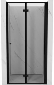 Mexen Mist-F drzwi prysznicowe składane prawe 90 cm, czarna ramka, czarne - 8A6-090-000-70-70-P