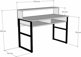 Biurko Kemo Walnut and Black