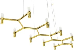Szeroka lampa wisząca ze szklanymi kloszami Atomic Long