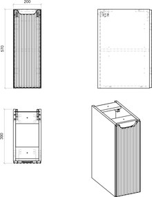 Szafka łazienkowa Nova 140 cm z umywalkami Wiki, kaszmir/biały mat