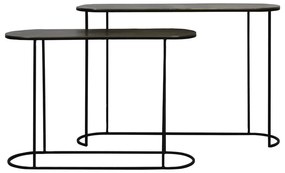 Metalowe konsole w kolorze brązu zestaw 2 szt. 28x118 cm Bocov – Light &amp; Living