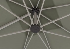 HYPERION 330 x 240 cm – luksusowy, huśtawkowy parasol ogrodowy z bocznym drążkiem : Kolor parasola - Ciemnoszary