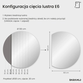 Lustro łazienkowe półokrągłe LED E6