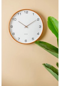 Karlsson 5993WH designerski zegar ścienny, biały, średnica 40 cm