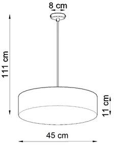 Czarna lampa wisząca ø 45 cm Atis – Nice Lamps