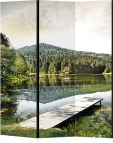 Parawan pokojowy 3-częściowy 135x172 Dwustronny dekoracyjny naturalistyczny Jezioro W Górach