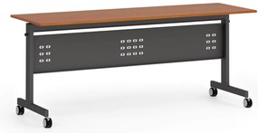 Mobilny stół PRIMO MOBI, 180x60 cm, czarna podstawa, czereśnia